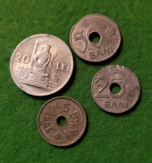 Monede Romania 20 lei 1951,50 si 25 bani 1921 si 5 bani 1906j foto