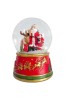 Decorațiune de Crăciun, Glob de zăpadă, Muzical, Moș Crăciun, Cerb, 13 cm, DCJ124, Oem