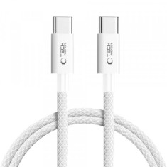Cablu Date si Incarcare USB-C - USB-C Tech-Protect Ultraboost Lite, 60W, 1m, Argintiu