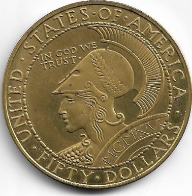 USA Panama Pacific Exposition 1915 - 50 DOLLARS - Replica Muzeu foto