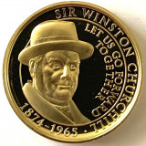 GIBRALTAR 1 CROWN 2020,Winston Churchill, Lets go forward together, Europa, Tombac