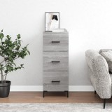 vidaXL Servantă, gri sonoma, 34,5x34x90 cm, lemn compozit