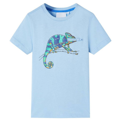 Tricou pentru copii cu m&amp;acirc;neci scurte, albastru deschis, 140 foto