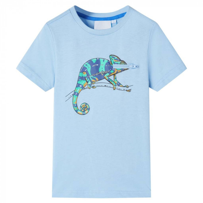 Tricou pentru copii cu m&acirc;neci scurte, albastru deschis, 140