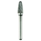 Tivoly 1031832 - Freza cu carburi metalice 12x25x70 mm tija 6 mm forma F (conica cu cap rotunjit) tais dublu