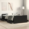 Cadru Pat Gossi, 90x200 cm, Lemn Prelucrat Stejar Negru, Depozitare, VidaXL