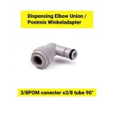 Postmix Winkeladapter 3/8POM conector x 3/8 tube 90&deg;