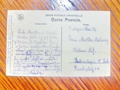 C471-I-Carte Postala militara Feldpost trimisa soldat prb. 2 razboi. Stare buna. foto