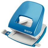 Perforator hartie 2 perforatii 30 coli metal Leitz series 5008 Perforator metalic Leitz NeXXt Series 5008 30 coli albastru deschis