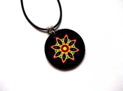 Colier lemn cu mandala 45963 foto