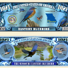 !!! SUA = FANTASY NOTE (TJ6) = MISSOURI , ESTERN BLUEBIRD - 2017 - UNC