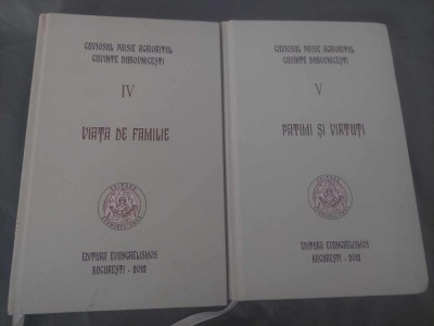 Cuviosul PAISIE ACRIORITUL-Cuvinte Duhovnicesti-VIATA DE FAMILIE 300 pag-PATIMI SI VIRTUTI-335 pag,Editura EVANCRELISMOS BUCURESTI 2012,-pret /buc foto
