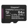 Card Memorie microSDXC Kingston Canvas Select Plus Android A1, 64Gb, Clasa 10 / UHS-1 U1 SDCS3/64GBSP