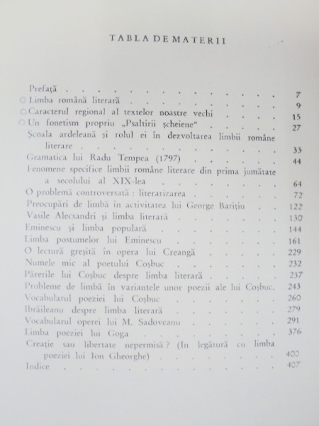 LIMBA ROMANA LITERARA-GAVRIL ISTRATE 1970