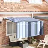 vidaXL Cortina Retractabilă Albastru și Alb 300 x 200 cm 3329492
