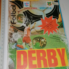 REVISTA DERBY 3 DEC 1986 STEAUA DINAMO - STADIONUL DINAMO