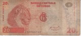 M1 - Bancnota foarte veche - Congo - 20 franci