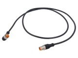 Cablu M12 4PIN 1m 4A 1200 LUTRONIC IP67