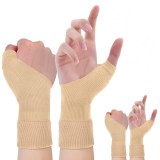 Set de 2 perechi de manusi de compresie Tanggiteck, textil/gel, bej, marimea L