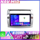 Navigatie Citroen C4 Android 12 Octa Core 4GB RAM 64GB, 720P, CarPlay