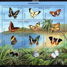 MADAGASCAR 1998, Fauna, Fluturi, serie neuzata, MNH