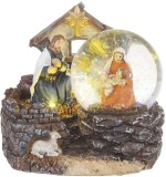 Decoratiune de Craciun Betleem cu 2 LED alb cald, pentru interior, 11 cm