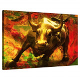 Tablou Canvas, Tablofy, Charging Bull &middot; Gold Edition, Printat Digital, 120 &times; 90 cm