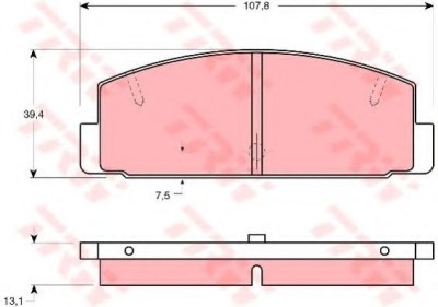 Set placute frana,frana disc MAZDA PREMACY (CP) (1999 - 2005) TRW GDB1027 foto