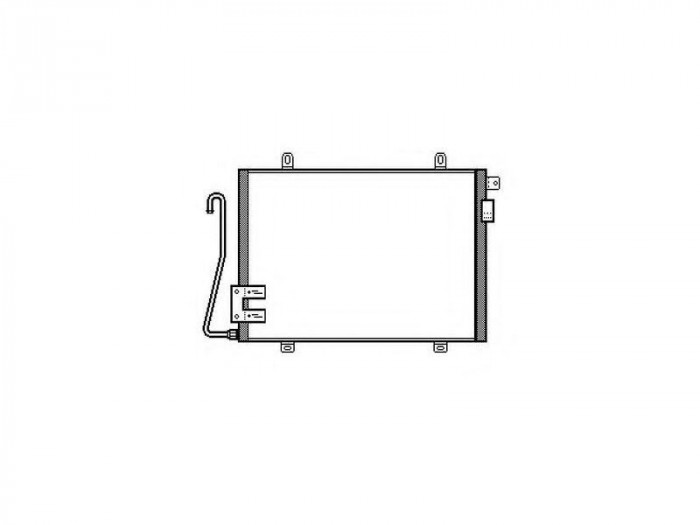 Condensator climatizare Renault Clio 2, 03.1998-05.2005, motor 1.9 D, 47 kw/48 kw diesel, 1.2, 43 kw/44 kw benzina, cutie manuala, full aluminiu braz