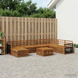 Cumpara ieftin Set de canapele de exterior 9 buc. 7-Locuri natural