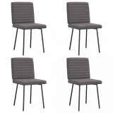 VidaXL Scaune de sufragerie, 4 buc. gri, piele ecologică