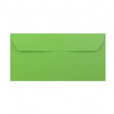 Plicuri Verde Inchis DL DACO, 25 Buc/Set, 110x220 mm, 120 g/m², cu Clapeta Siliconica, Plic Verde, Plic Colorat, Plicuri cu Clapeta Siliconica, Plicur