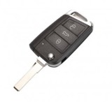 Set 2 bucati - Cheie auto completa Topautochei&amp;#174; compatibila cu Golf VII Golf 7 MK7 Octavia, Superb 433 MHz, Lamela HU66