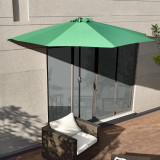 Umbrela semicirculara HU300 pentru balcon verde [casa.pro] HausGarden Leisure, [casa.pro]
