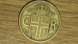 Islanda - moneda de colectie rara - 1 krona / coroana 1925 HCN; GJ - tiraj 250k, Europa