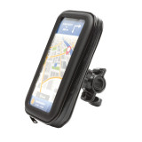 Husa telefon pentru biciclete Wheel Zone, 88 x 152 x 30 mm, maxim 5.5 inch, suprafata tactila, Negru