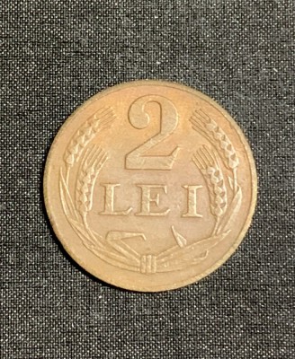 Moneda 2 lei 1947 foto