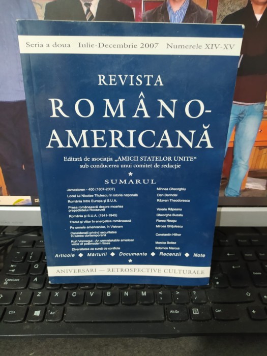 Revista Rom&acirc;no-Americană, nr. 14-15, iul.-dec. 2007, Titulescu, București, 216