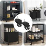 vidaXL Roată pivotantă 2 pcs Negru 40,4 x 40,4 x 19,7 mm Fier și nylon 864766