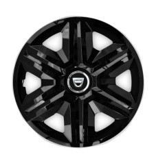 Set 4 capace roti Hubcaps fast black R14 pentru gama auto Dacia foto