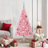 VidaXL Pom de Crăciun artificial pre-iluminat Roz 150 cm PVC 3397062
