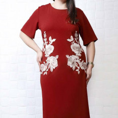 Rochie de ocazie Zaya bordo floralMarimea