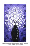 Cumpara ieftin Tablou pictat manual, Vaza cu flori - 100x60cm ulei pe panza in cutit efect 3D