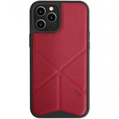 Husa Cover TPU-Textil Uniq Rigor pentru iPhone 12/12 Pro Rosu foto