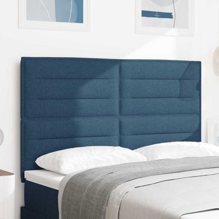 Tăblie LED Design Linii Albastre 72 cm Țesătură