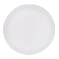 P&acirc;nză Pictură Rotundă, 30cm, Cadru Lemn Masiv, Gesso Acrilic, Bumbac, Alb