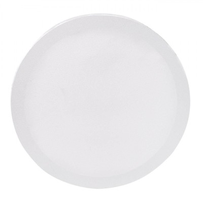 P&amp;acirc;nză Pictură Rotundă, 30cm, Cadru Lemn Masiv, Gesso Acrilic, Bumbac, Alb foto