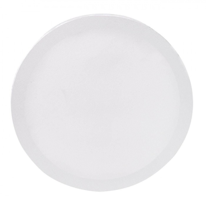 P&acirc;nză Pictură Rotundă, 30cm, Cadru Lemn Masiv, Gesso Acrilic, Bumbac, Alb