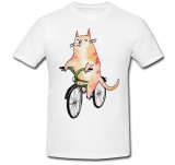 Cumpara ieftin Tricou &quot; Pisica pe bicicleta &quot;