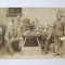 Fotografie originală model carte postala cu un pluton militar francez WWI